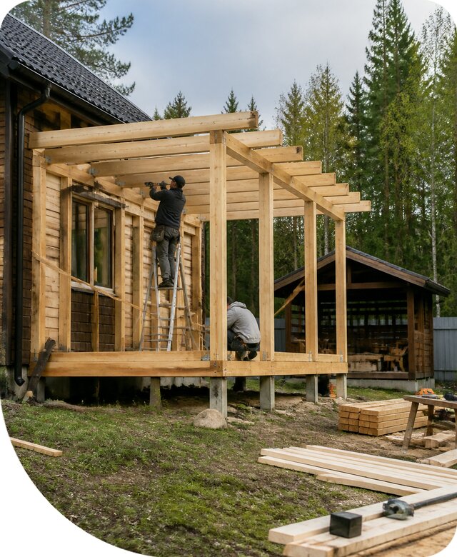 Строительство пристроек и построек на участке в Шахтах